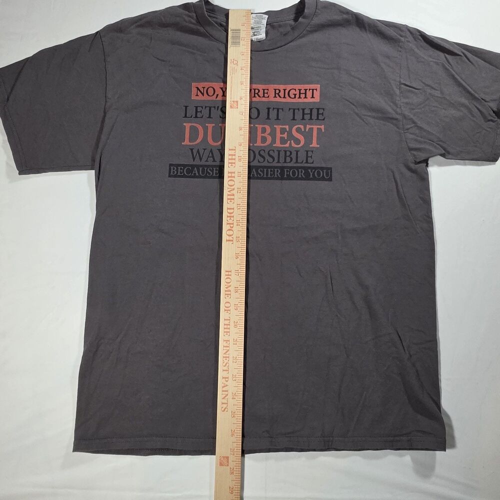 Gildan Shirt Mens XL Gray Funny Sarcastic Dumbest Way Possible Graphic Tee - Picture 5 of 8